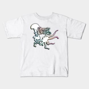 Beauty and Brains, Octopus and Jellyfish Duo, Pastel Rainbow, Bold Graphic Design Kids T-Shirt